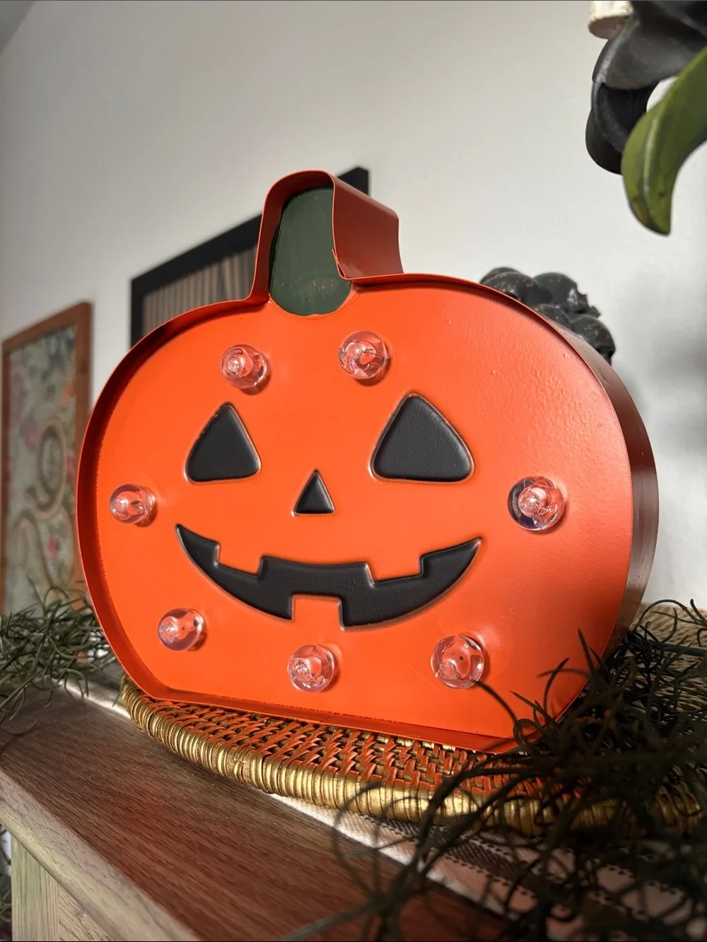 🆕HTF Pumpkin Jack-o-Lantern Marquee Halloween Decor